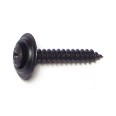 Midwest Fastener Sheet Metal Screw, #8 x 1 in, Black Phosphate Steel Oval Head Phillips Drive, 15 PK 64074